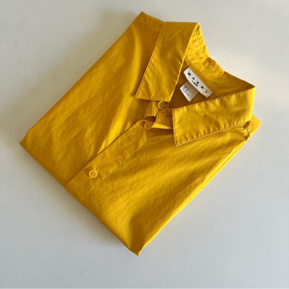 Marni x H&M Yellow Button Front Shirt Men’s Size S